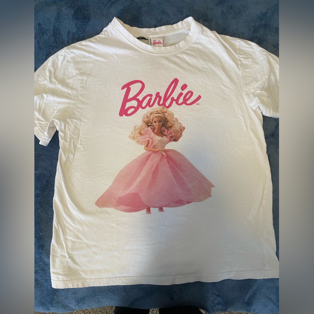 ASOS White and Pink Barbie Graphic T-Shirt